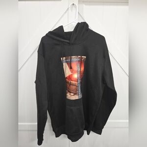 Black Graphic Hoodie for Men
